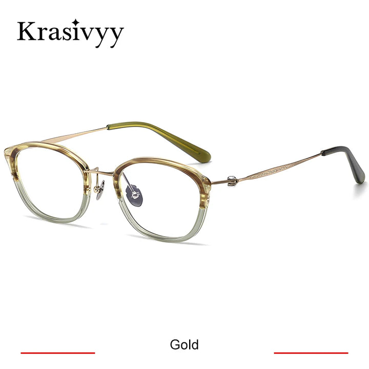 Krasivyy Unisex Full Rim Oval Titanium Prescription Eyeglasses ARLT6906 - view 7