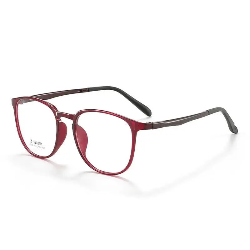 Gatenac Unisex Full Rim Square Tr 90 Titanium Eyeglasses 773309 FuzWeb