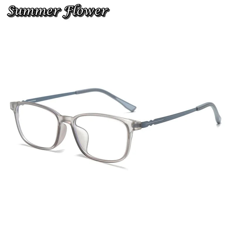 Summer Flower Women's Full Rim Square Tr 90 Titanium Eyeglasses 681346