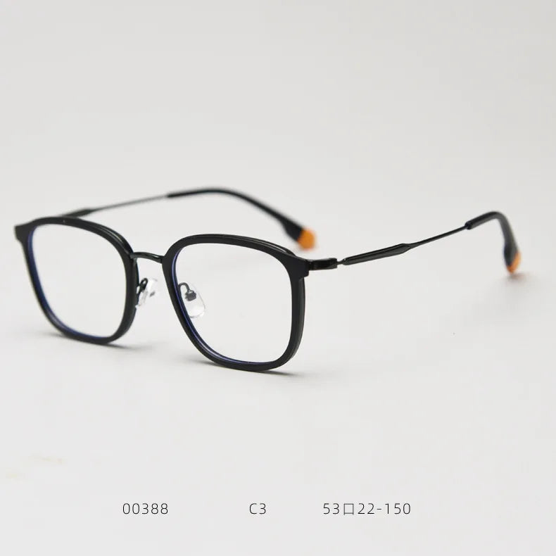 Gmei Optical TF00388 unisex square alloy prescription eyeglasses — view 12
