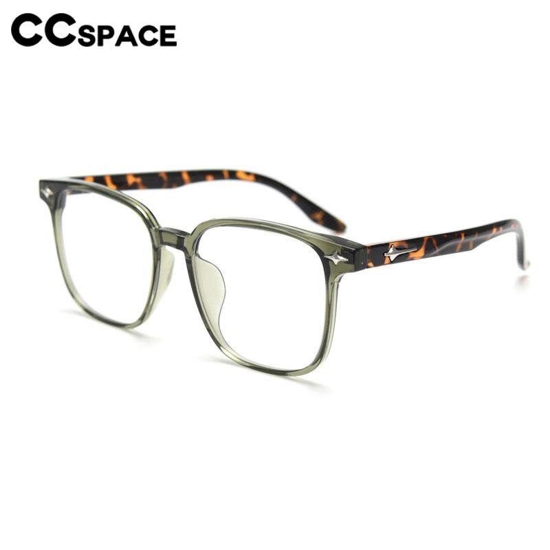 CCSpace Unisex Full Rim Square Tr 90 Titanium Eyeglasses 56634 Full Rim CCspace   