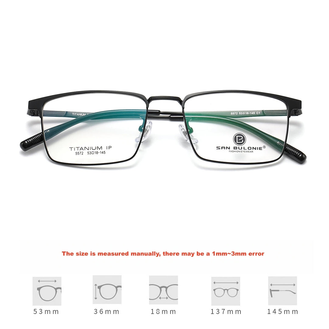 Yimaruili Women's Full Rim Polygon Square Titanium Eyeglasses 365572