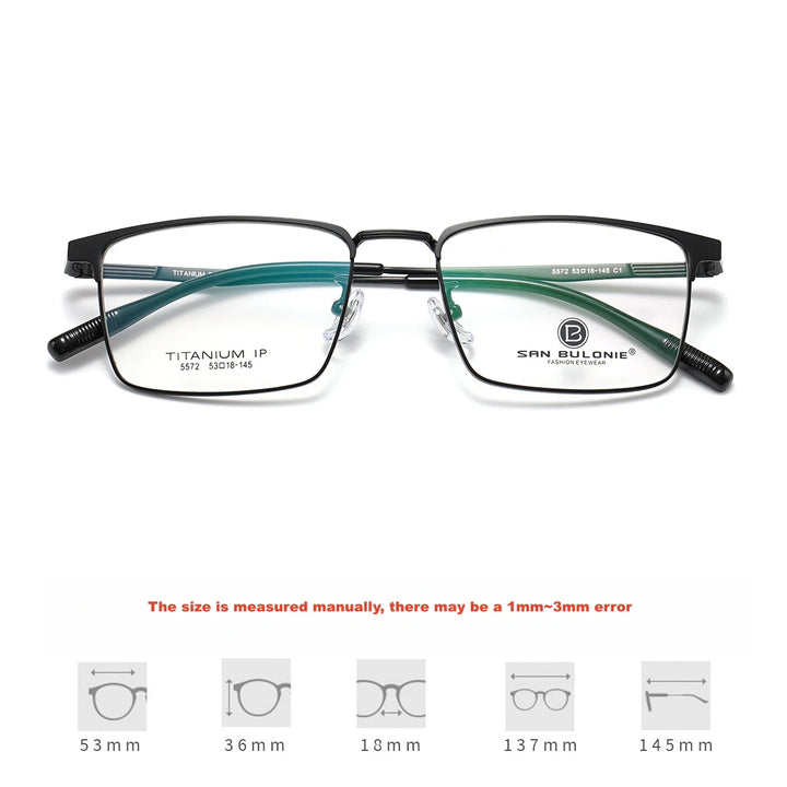 Yimaruili Women's Full Rim Polygon Square Titanium Eyeglasses 365572