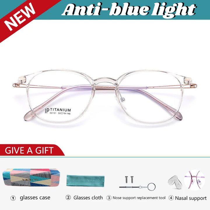 Vicky Women's Full Rim Oval Round Tr 90 Titanium Reading Glasses 50131