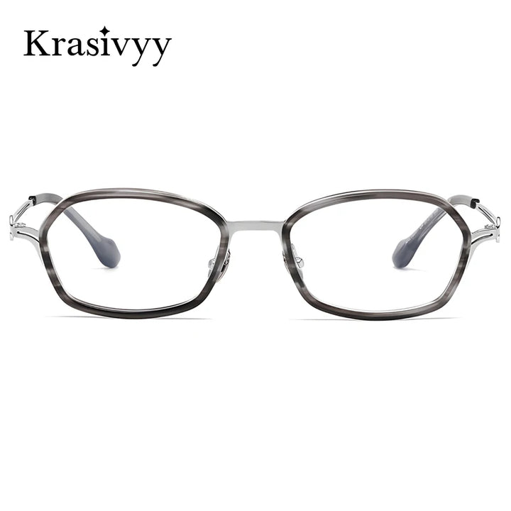 Krasivyy Unisex Full Rim Oval Titanium Prescription Eyeglasses ARLT6087 - view 2