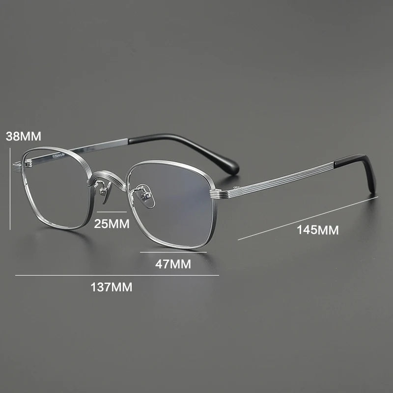 Gatenac Women's Full Rim Square Titanium Eyeglasses G2117