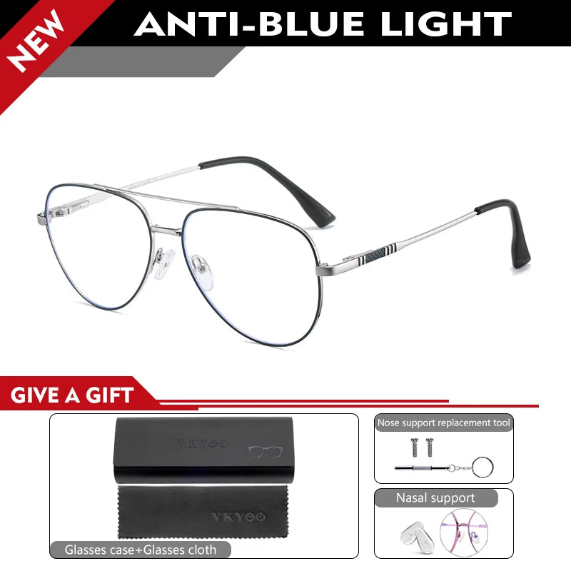 Vicky Women's Full Rim Oval Double Bridge Alloy Reading Glasses 76912