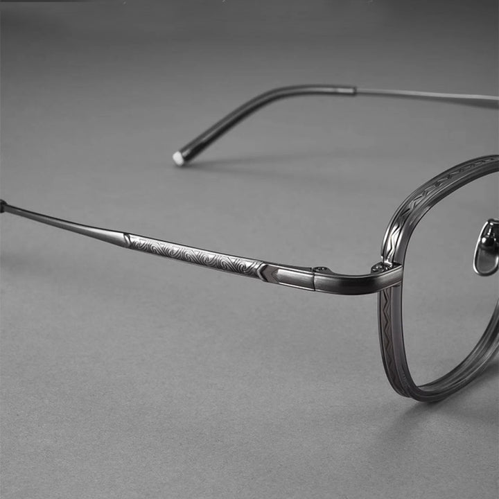 Blackmask Unisex Full Rim Square Titanium Eyeglasses Fuz 2