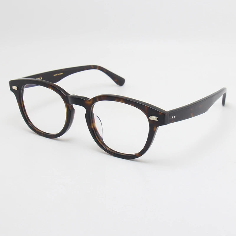 Black Mask Unisex Full Rim Round Oval Acetate Eyeglasses 22145