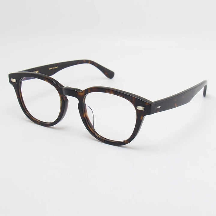 Black Mask Unisex Full Rim Round Oval Acetate Eyeglasses 22145