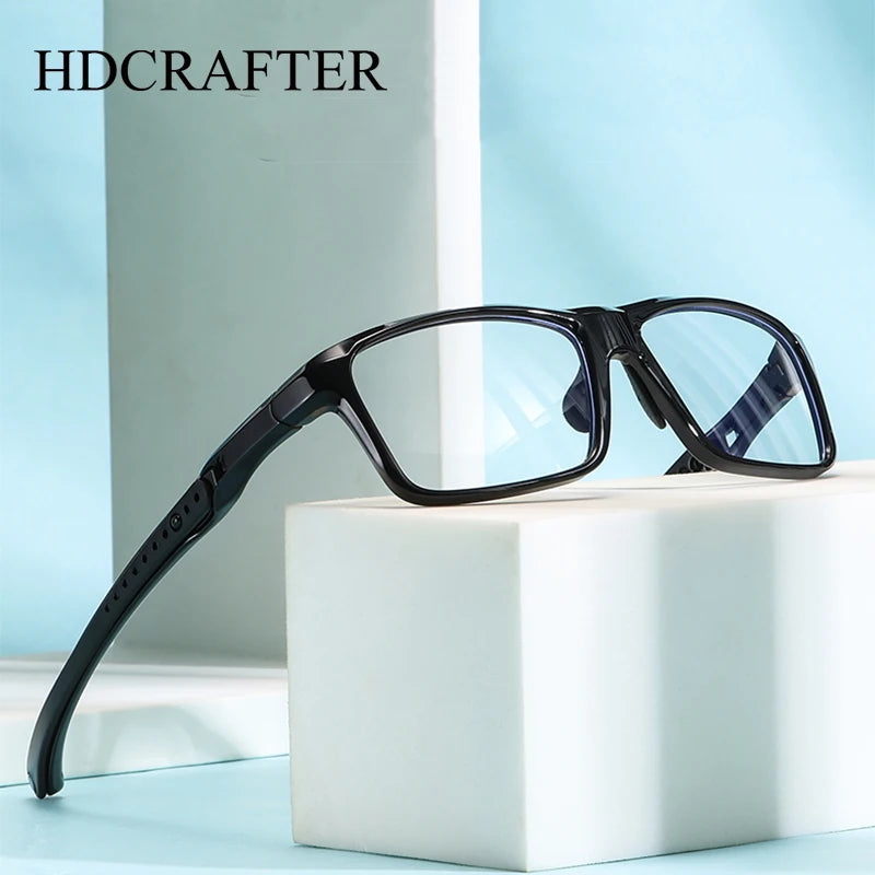Hdcrafter Unisex Full Rim Square Tr 90 Titanium Sport Eyeglasses 81282