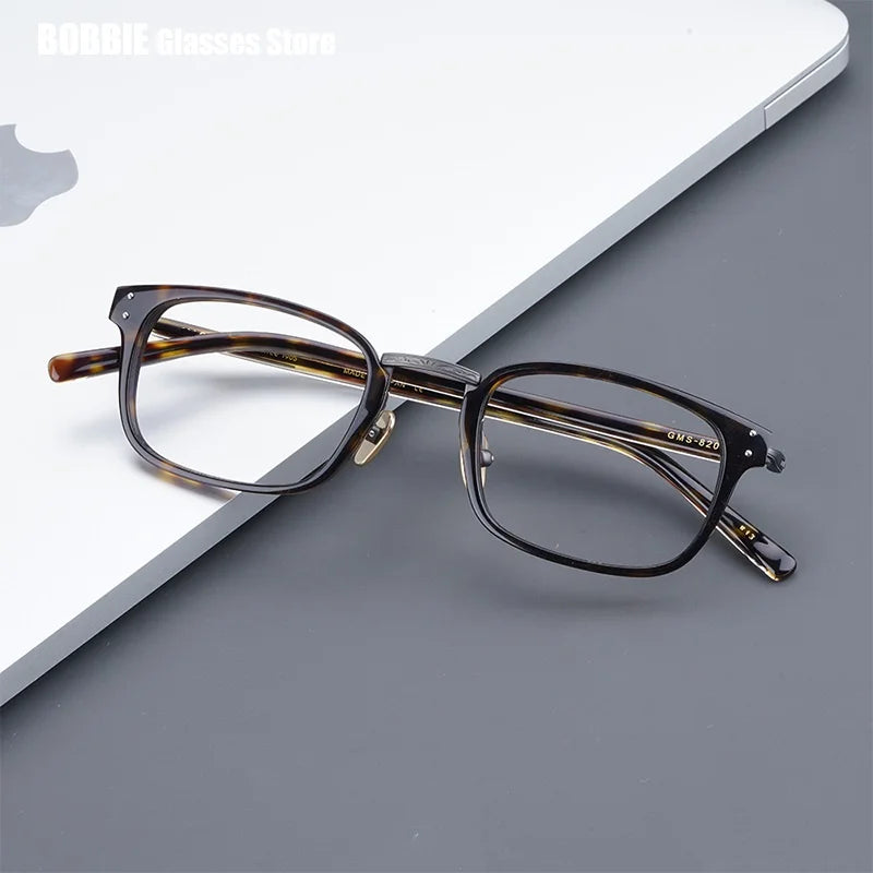 Bobbie Unisex Full Rim Square Titanium Acetate Eyeglasses 936820