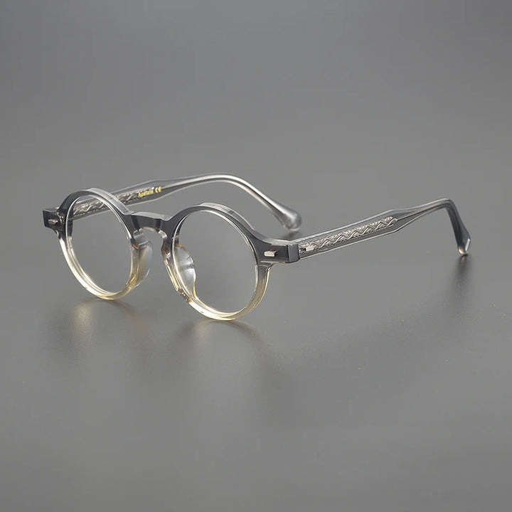 Nobler Unisex Full Rim Round Acetate Long Temple Eyeglasses T532 Full Rim Nobler   