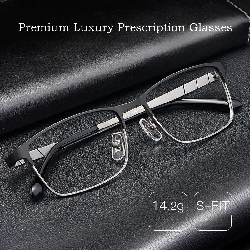 Yimaruili Men's Full Rim Square Titanium Eyeglasses Ht0137 Full Rim Yimaruili Eyeglasses   