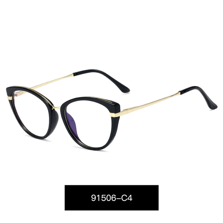 Handoer Women's Full Rim Oval Cat Eye Tr 90 Alloy Eyeglasses 91506