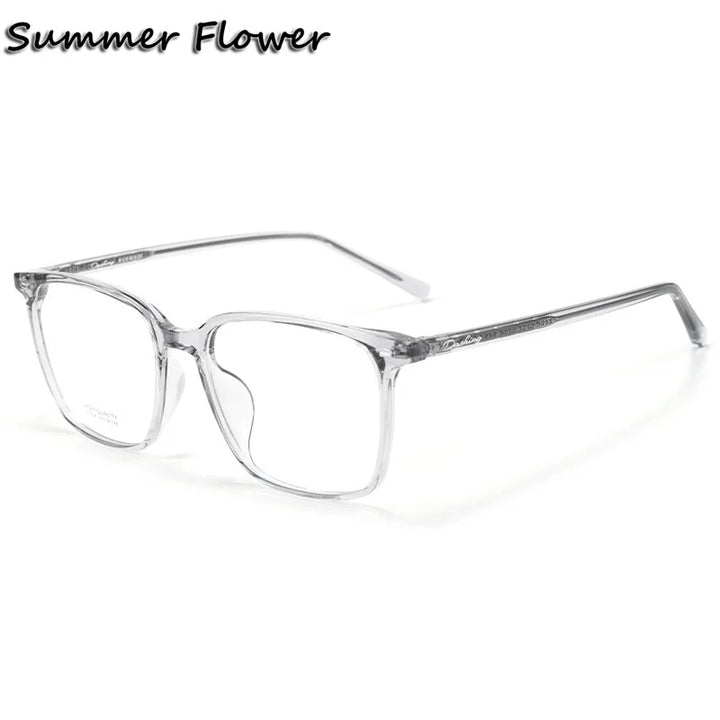 Summer Flower Unisex Full Rim Square Tr 90 Titanium Eyeglasses 611038