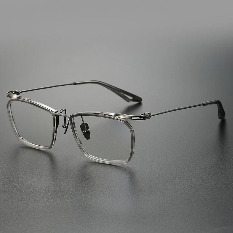 Aimee Unisex Full Rim Square Brow Line Titanium Tr 90 Eyeglasses 1955 Full Rim Aimee   