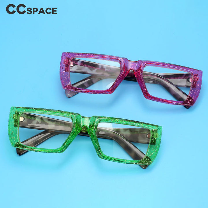 CCspace Women's Full Rim Square Tr 90 Eyeglasses 56435 Full Rim CCspace   