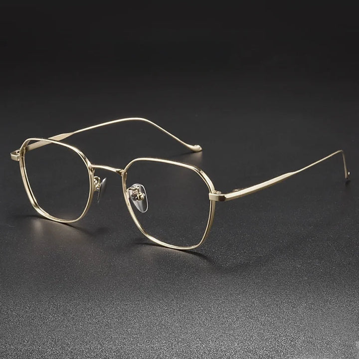 Summer Flower Women's Full Rim Polygon Titanium Eyeglasses 369316