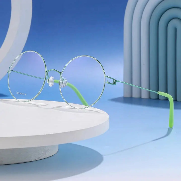 Bobbie 822900 Unisex 122mm Ful Rim Oval Titanium Frames — view 1 | Bobbie at FuzWeb