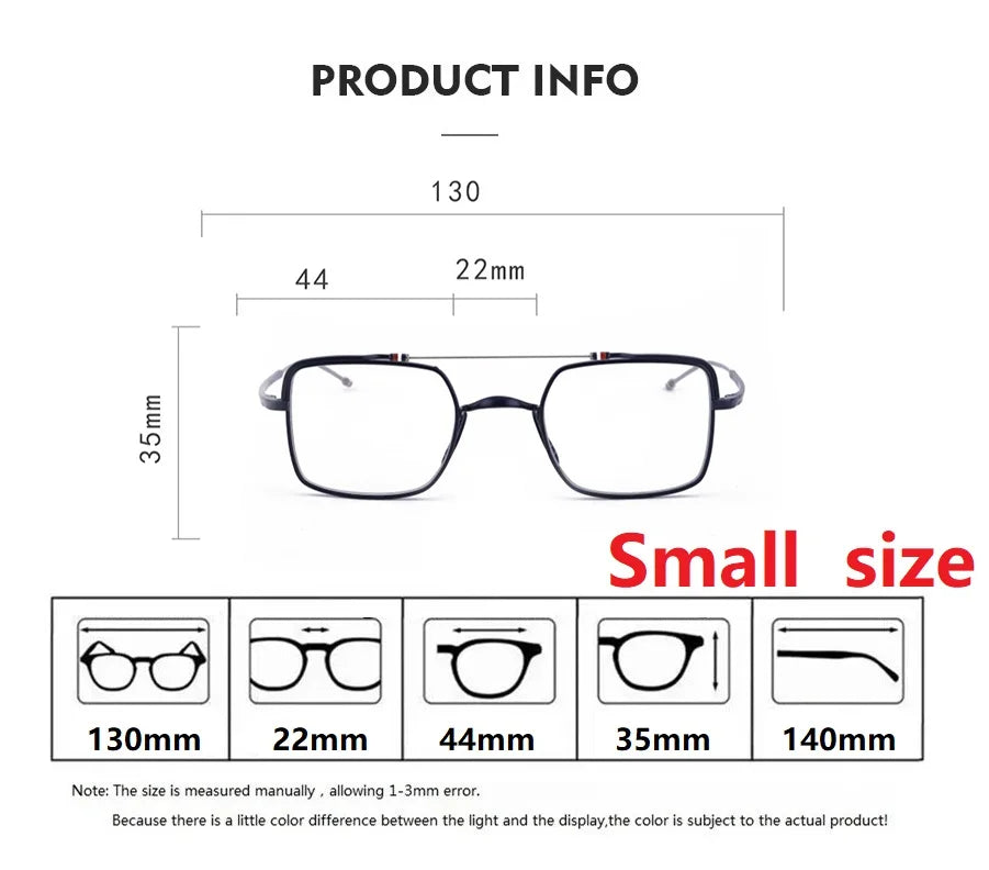 Bobbie Unisex Full Rim Square Double Bridge Titanium Eyeglasses 909909