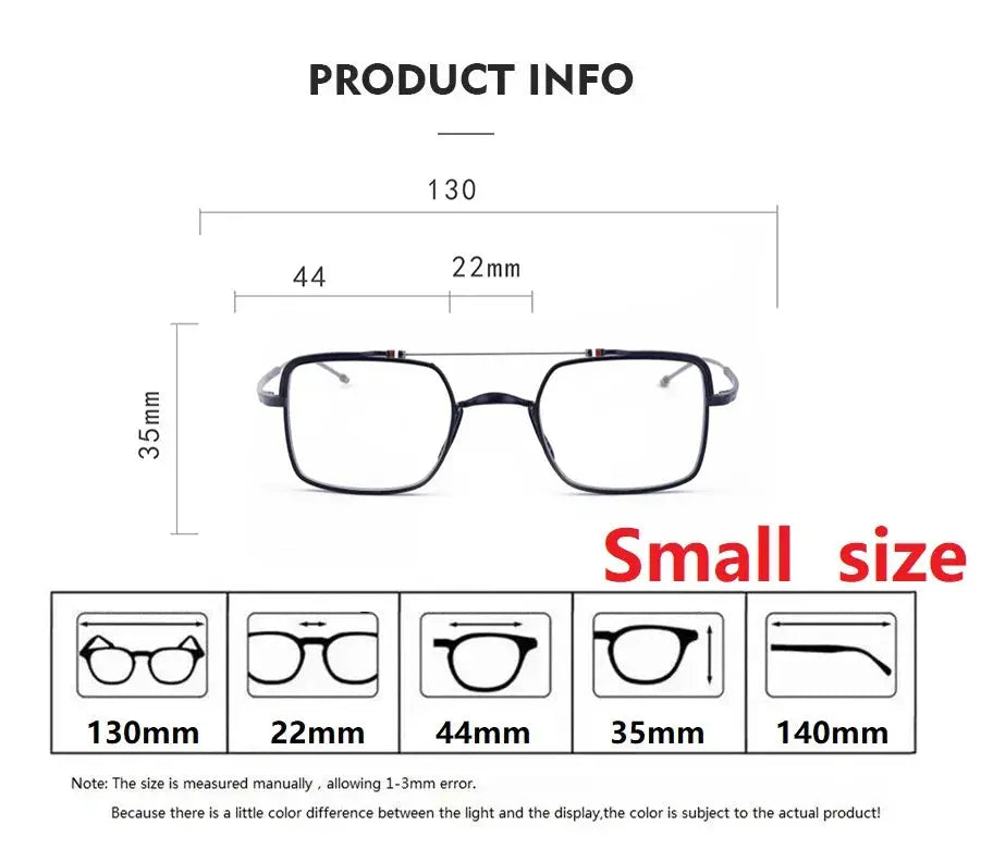 Bobbie Mens Full Rim Square Titanium Eyeglasses 909000 — view 3 | Bobbie at FuzWeb