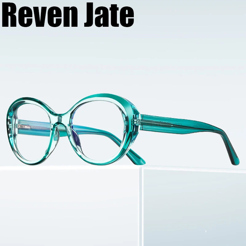 Reven Jate Women's Full Rim Oval Tr 90 Eyeglasses J2146 Full Rim Reven Jate   