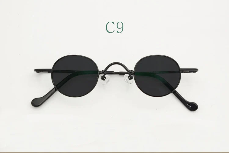 Yujo Unisex Full Rim Small Round Titanium Polarized Sunglasses 3629s Sunglasses Yujo C9 CHINA 