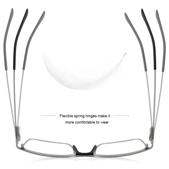 Kansept Men's Full Rim Square Alloy Eyeglasses P8501 Full Rim Kansept   