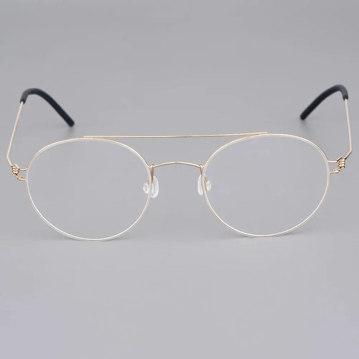 Bobbie 165342 Unisex 138mm Full Rim Oval Double Bridge Titanium  Frames FuzWeb