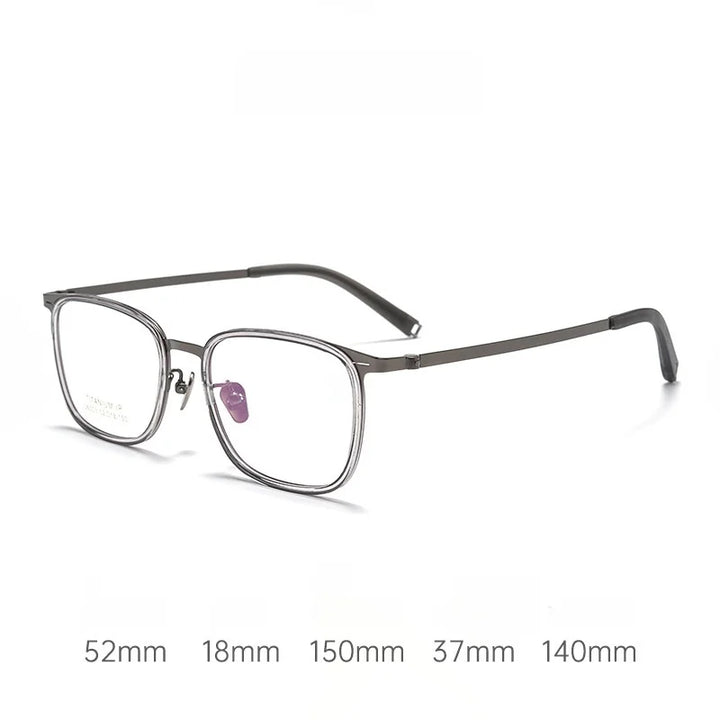 Momoja Unisex Full Rim Square Titanium Tr 90 Eyeglasses 26031