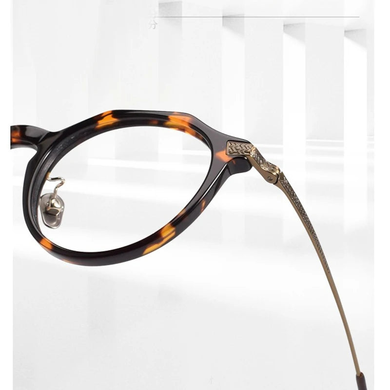 Blackmask Unisex Full Rim Round Titanium Eyeglasses BM-S402