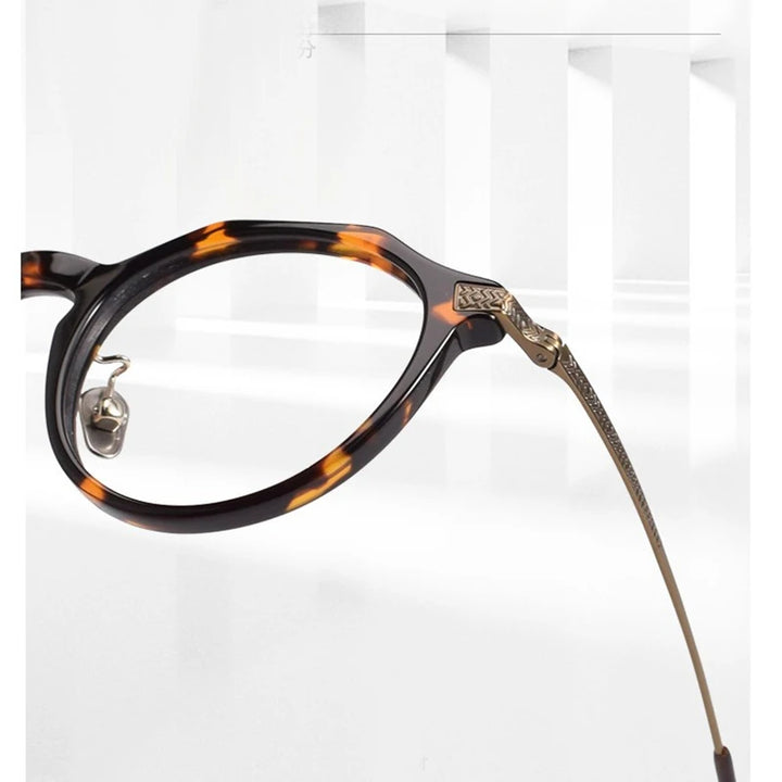 Blackmask Unisex Full Rim Round Titanium Eyeglasses BM-S402