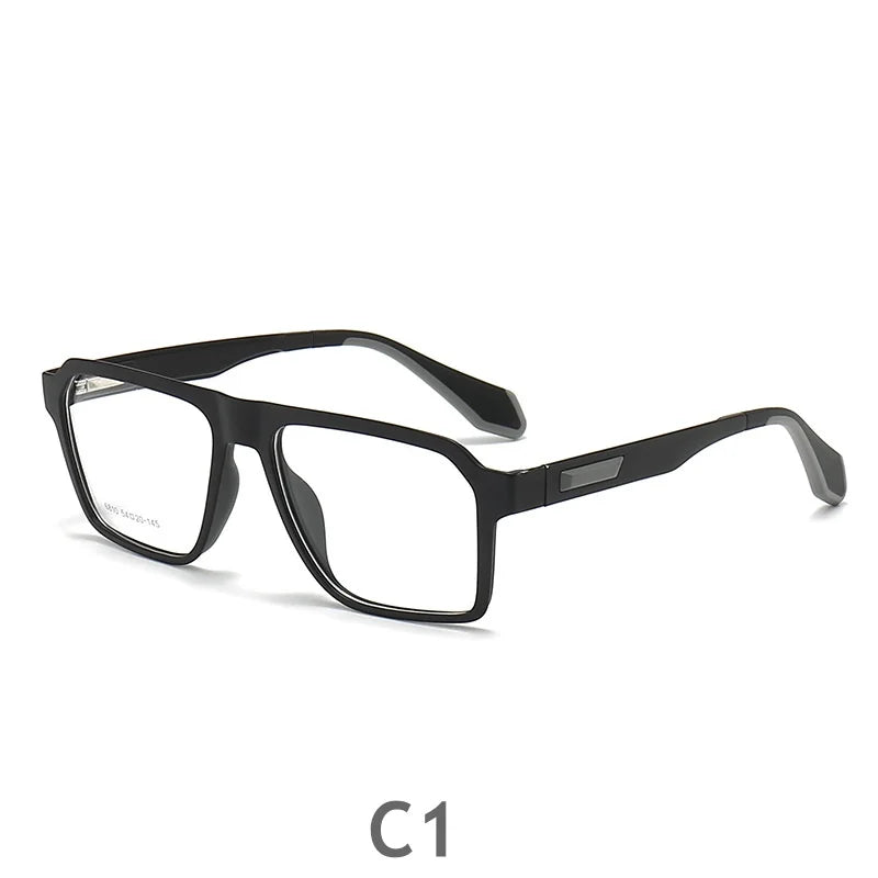 KatKani Unisex Full Rim Square Tr 90 Eyeglasses 6810 Full Rim KatKani Eyeglasses Matte black  