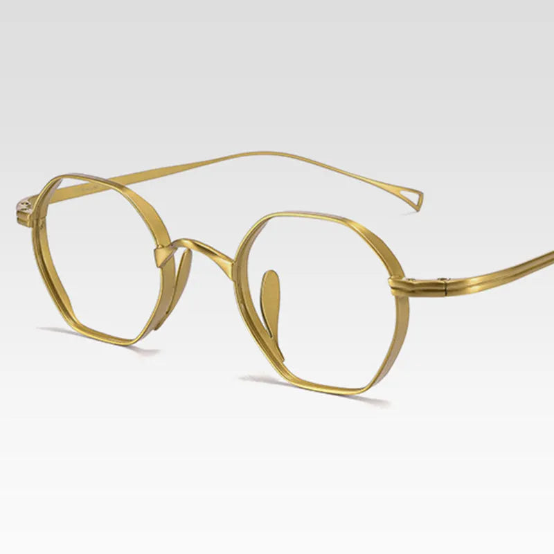 Black Mask Unisex Full Rim Geometric Titanium Eyeglasses BM-KN152