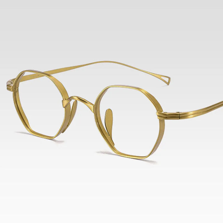 Black Mask Unisex Full Rim Geometric Titanium Eyeglasses BM-KN152