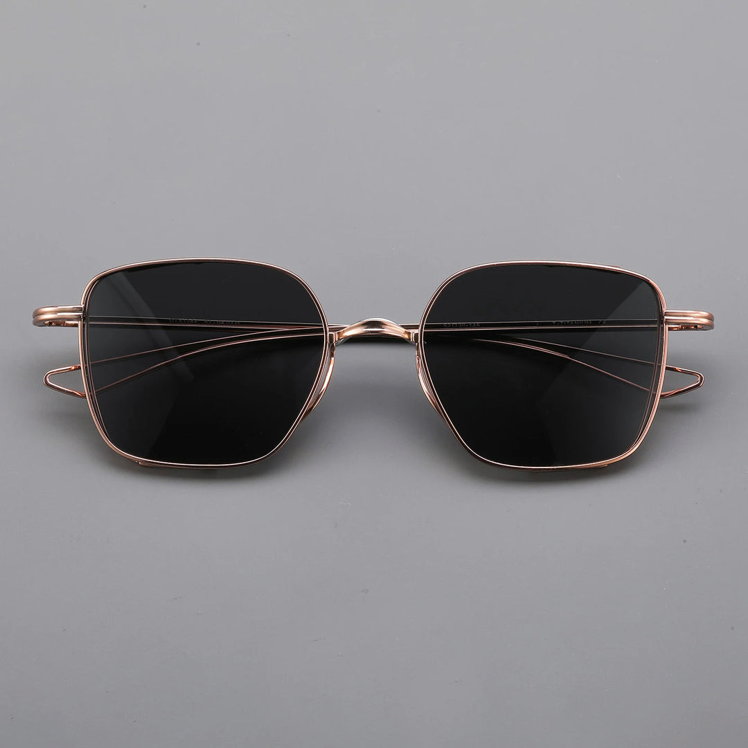 Black Mask Men Full Rim Square Titanium Polarized Sunglasses BM-D124S
