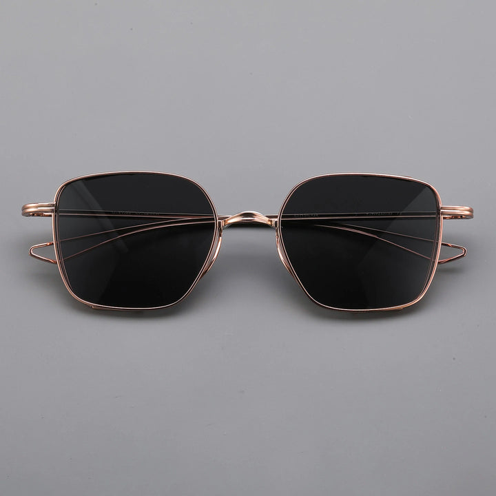 Black Mask Men Full Rim Square Titanium Polarized Sunglasses BM-D124S