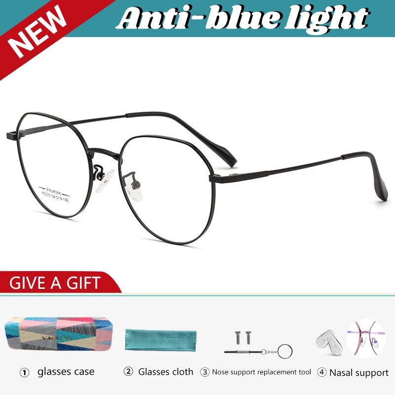 Vicky Unisex Full Rim Oval Polygon Alloy Reading Glasses 622016