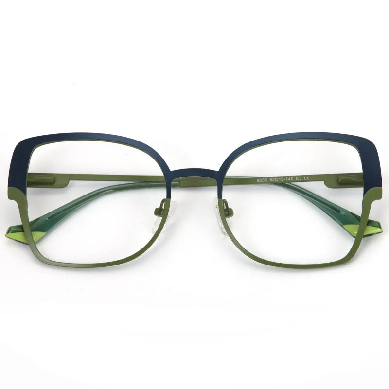 Muzz Women's Full Rim Square Cat Eye Alloy Eyeglasses 88564