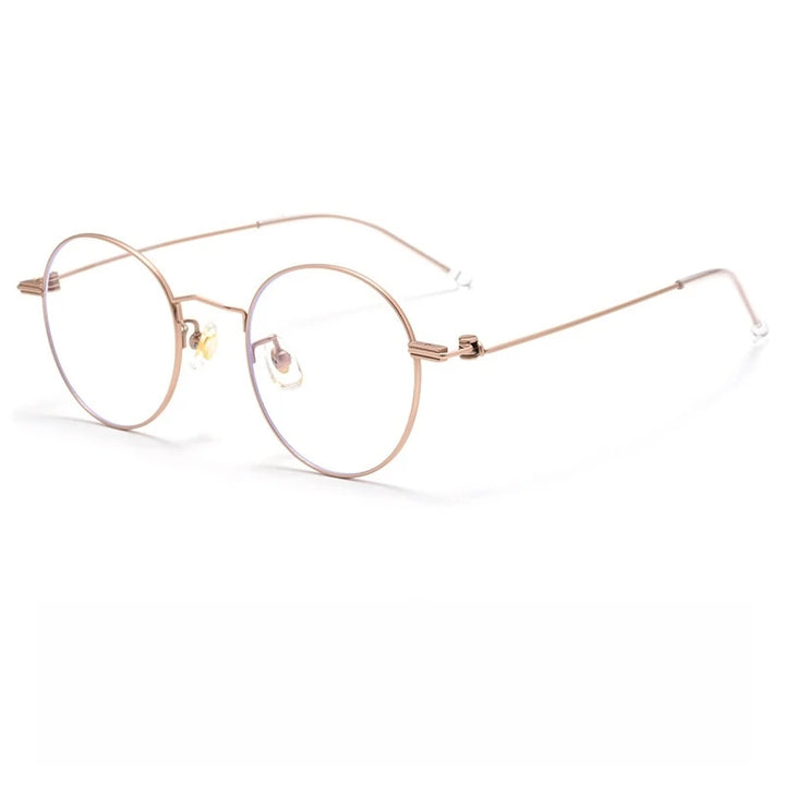 Yimaruili Women's Full Rim Oval Round Titanium Alloy Eyeglasses 47504