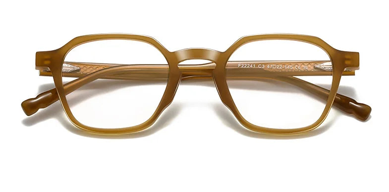 CCspace Women's Full Rim Polygon Square Acetate Reading Glasses 802572