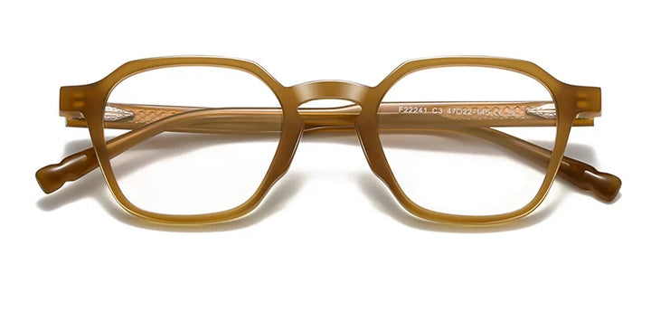CCspace Women's Full Rim Polygon Square Acetate Reading Glasses 802572