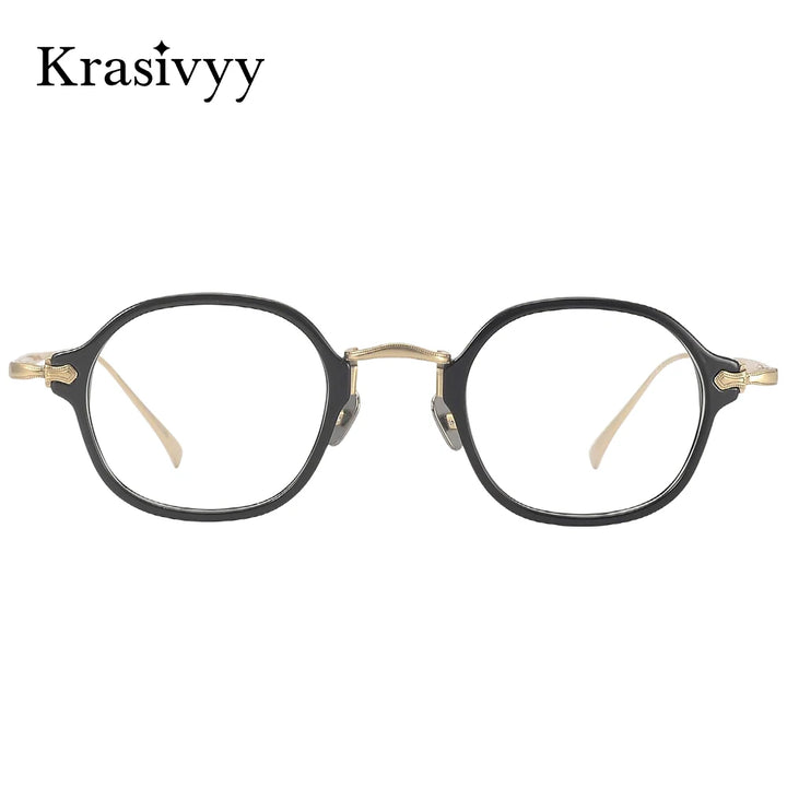 Krasivyy Unisex Full Rim Oval Titanium Prescription Eyeglasses KMN183
