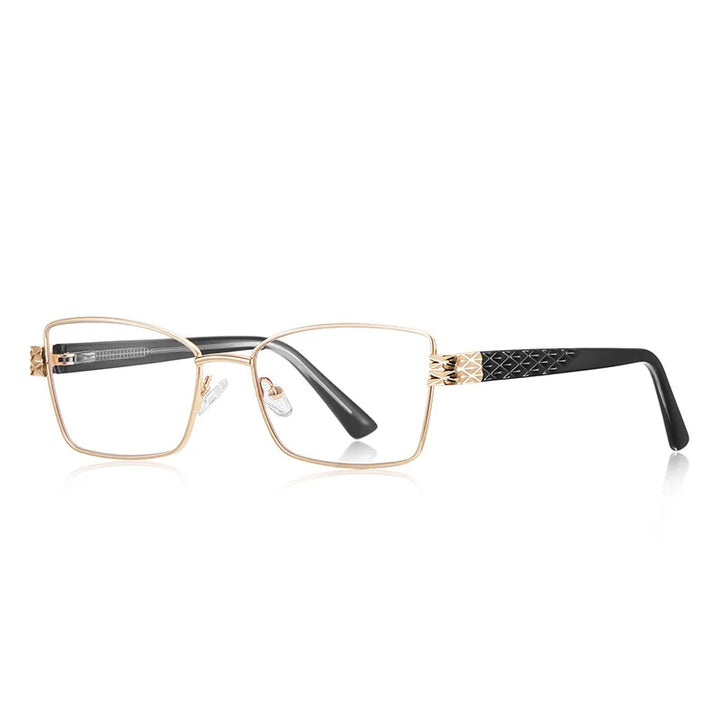CCspace Women's Full Rim Square Alloy Tr 90 Reading Glasses 310553