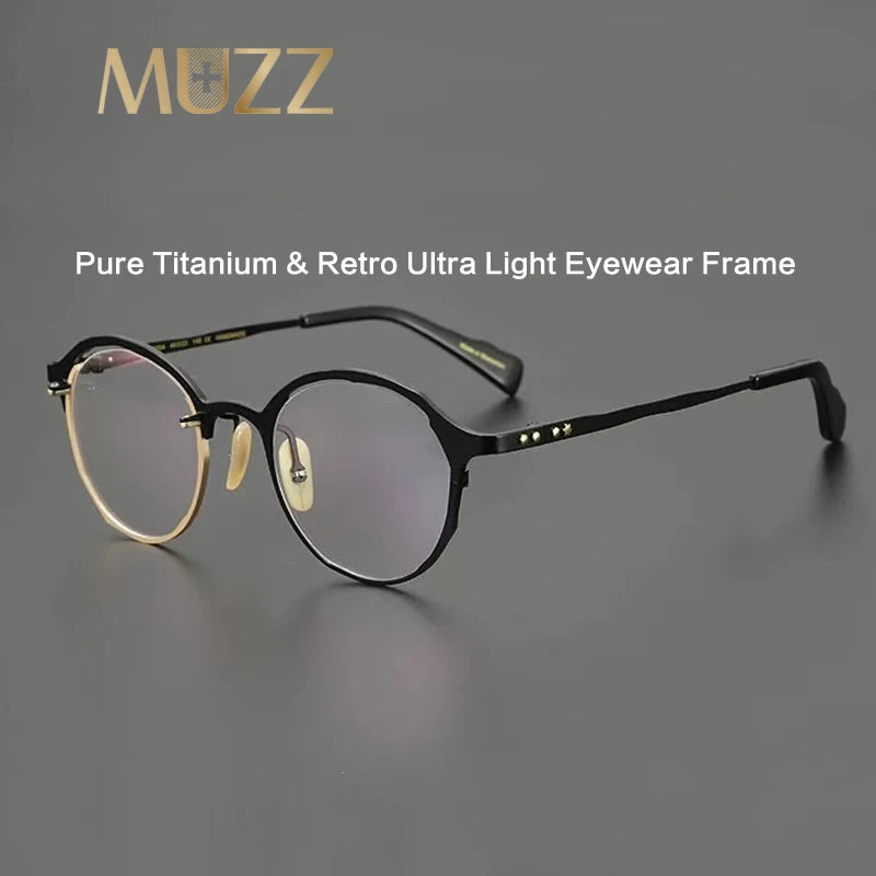 Muzz 0054 men's IP titanium prescription eyeglasses
