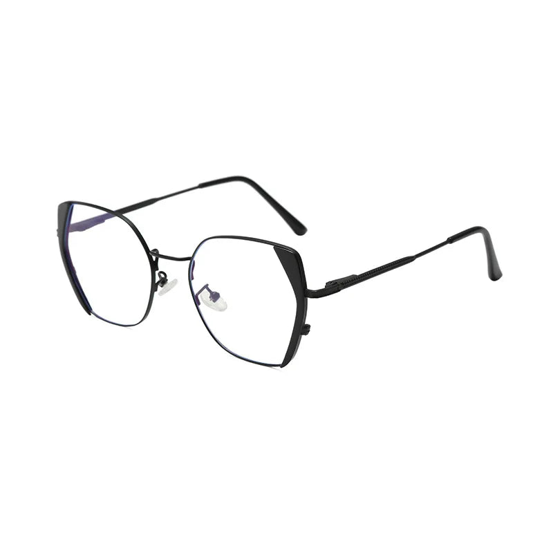 Zirosat Women's Full Rim Square Cat Eye Alloy Eyeglasses 30311