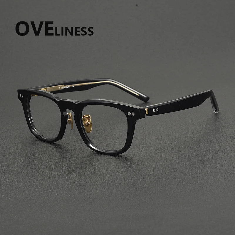 Oveliness Unisex Full Rim Square Brow Line Acetate Eyeglasses 322161