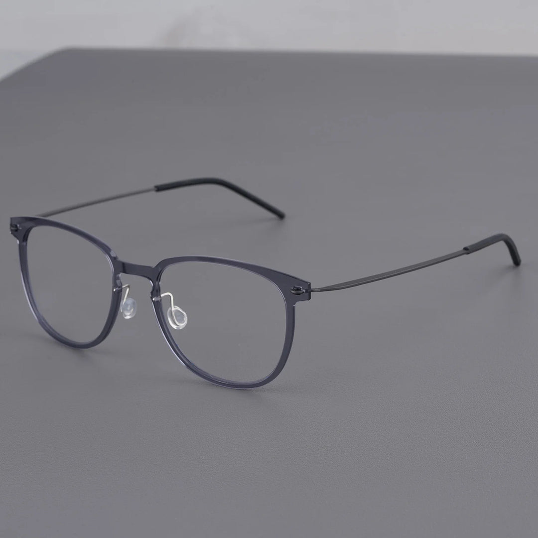 Bobbie Unisex Full Rim Oval Square Titanium Eyeglasses 616549