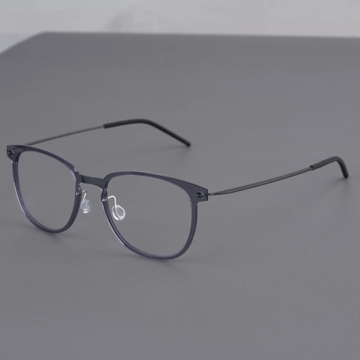 Bobbie Unisex Full Rim Oval Square Titanium Eyeglasses 616549